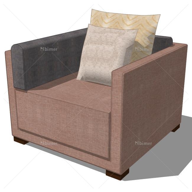 多款现代+欧式风格单人沙发椅su模型[原创]