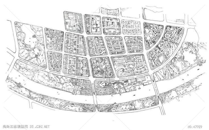 居住区规划SU模型CAD效果图su模型 3d