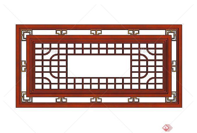 中式景观组合窗格11SketchUp(SU)3D模型