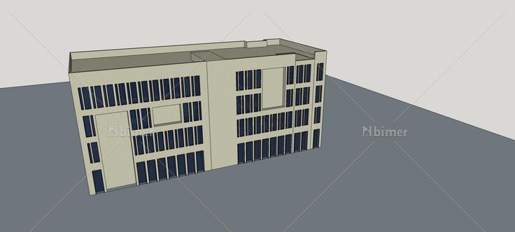 现代多层办公楼(79392)su模型下载