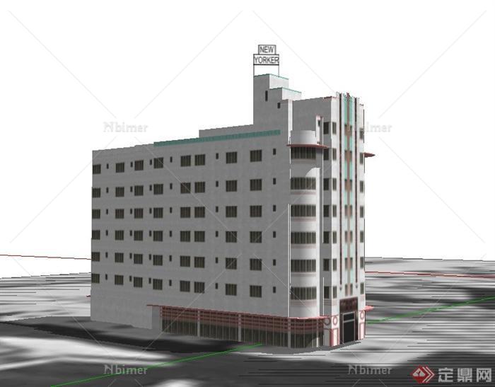 现代某多层医院建筑设计SU模型