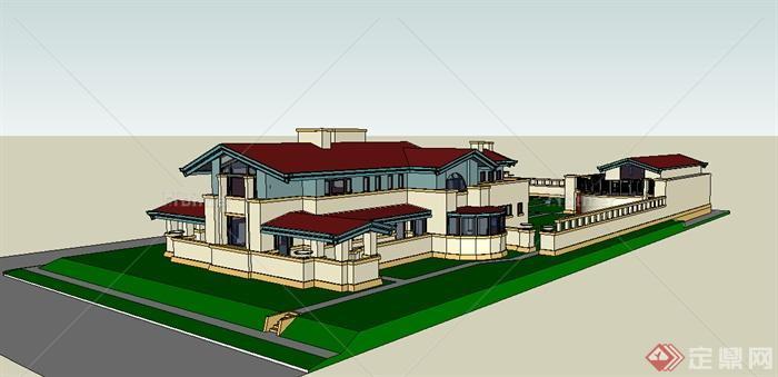 某 居住区住宅建筑设计SU模型