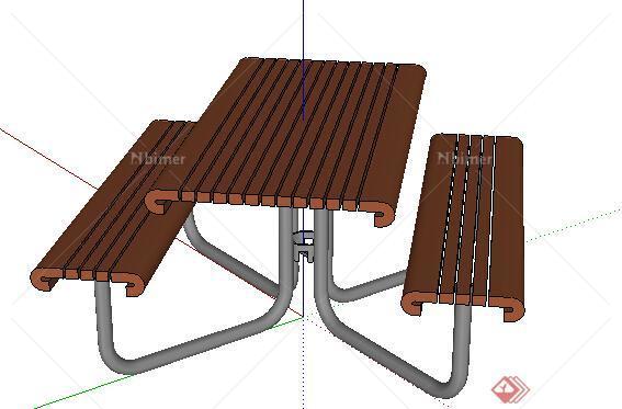 园林景观之现代风格桌凳设计su模型