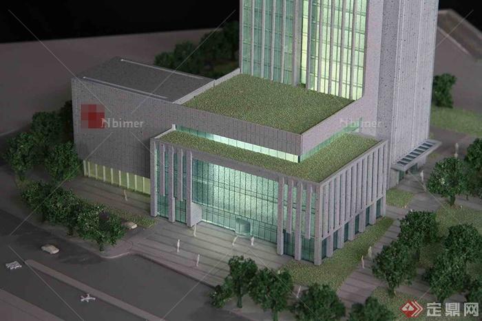 某超高层银行总部办公大楼建筑设计SU模型与JPG图
