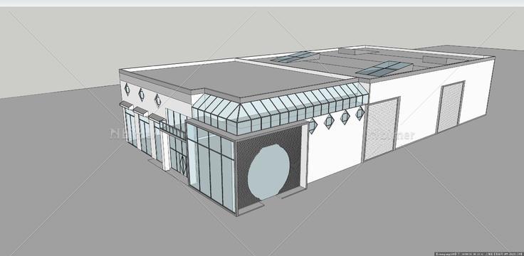 小型驿站建筑规划设计方案su模型