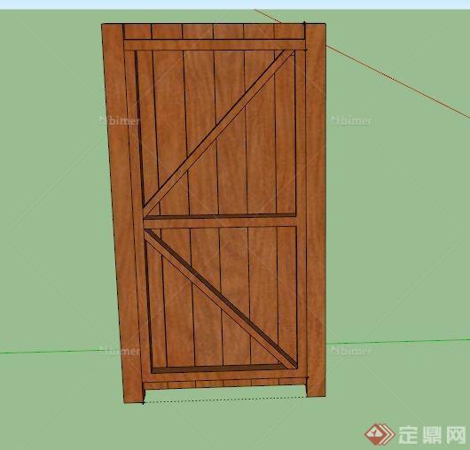 某木质大门设计SU模型