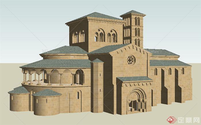 某欧式教堂建筑设计方案su模型[原创]