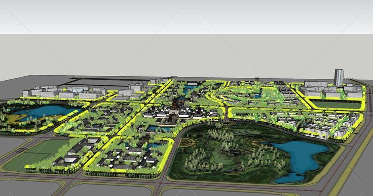 古城规划1(105919)su模型下载