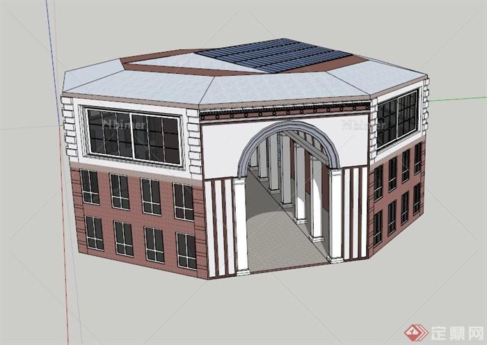 某三层建筑设计SU模型