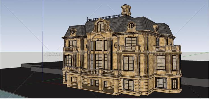 1018欧式别墅05(199370)su模型下载