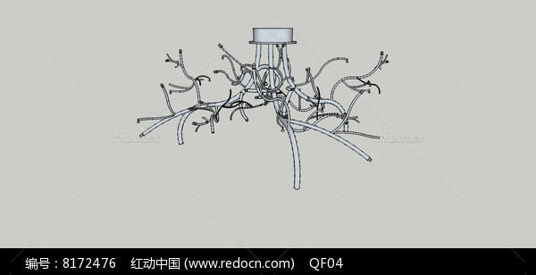 树枝型吊灯模型