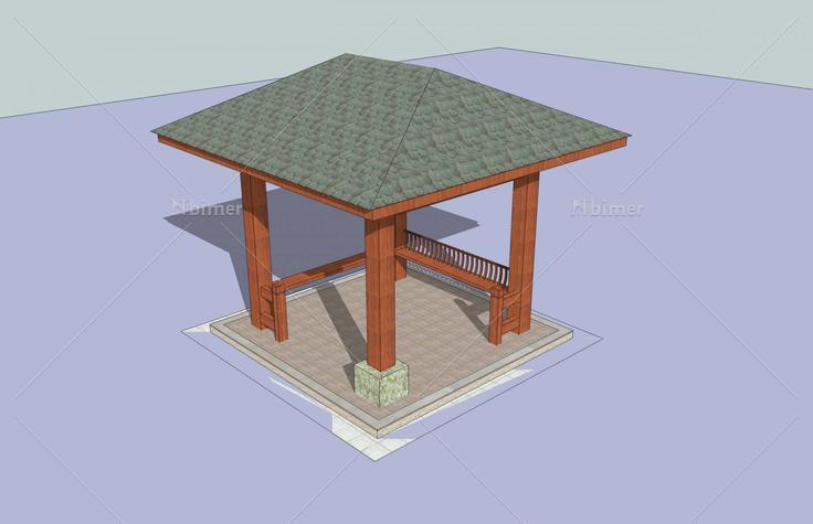 凉亭(43885)su模型下载
