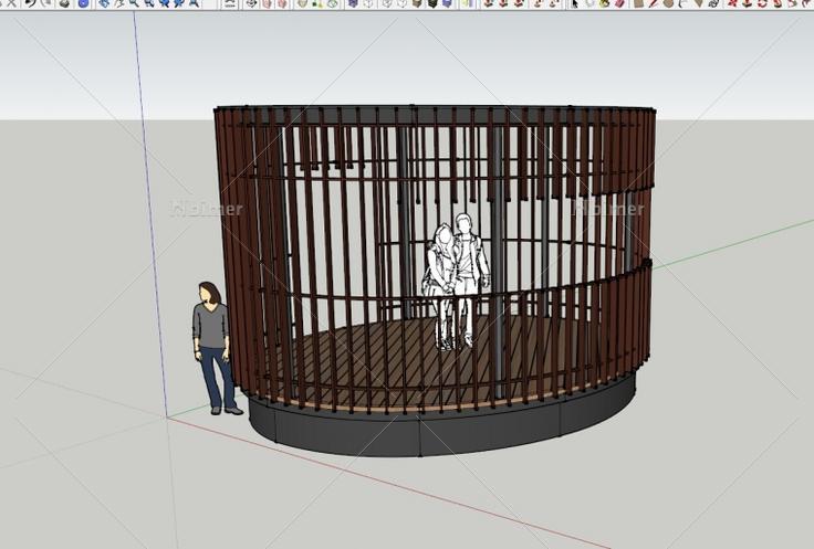 鸟笼廊架  原创SketchUp模型  欢迎大家下载，多