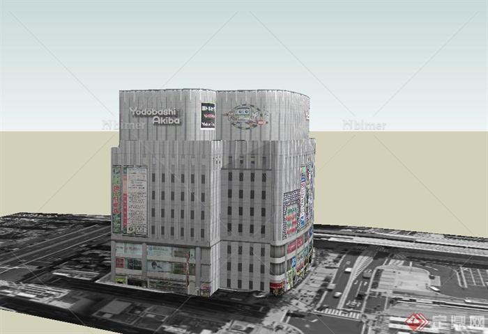 某现代大商业中心建筑设计SU模型