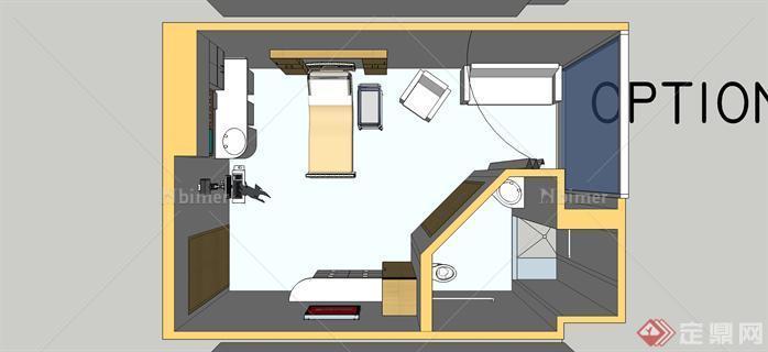 5种类型病房室内布置设计sketchup模型[原创]