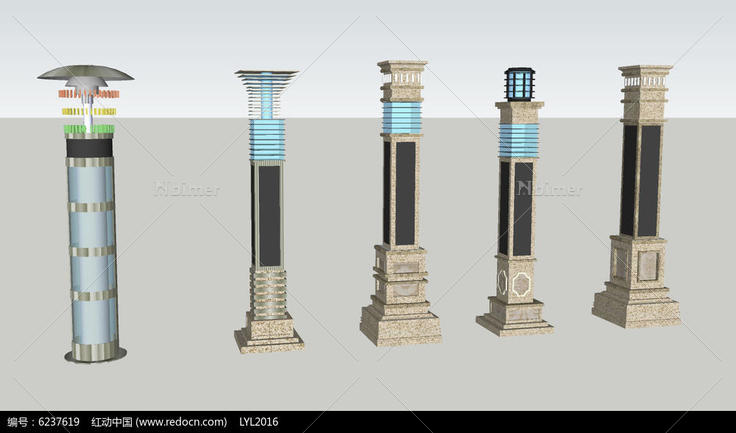 五款豪华景观灯柱