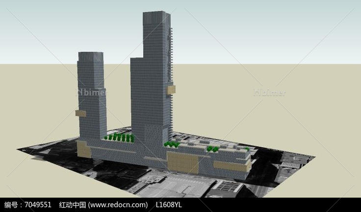 购物大楼建筑模型