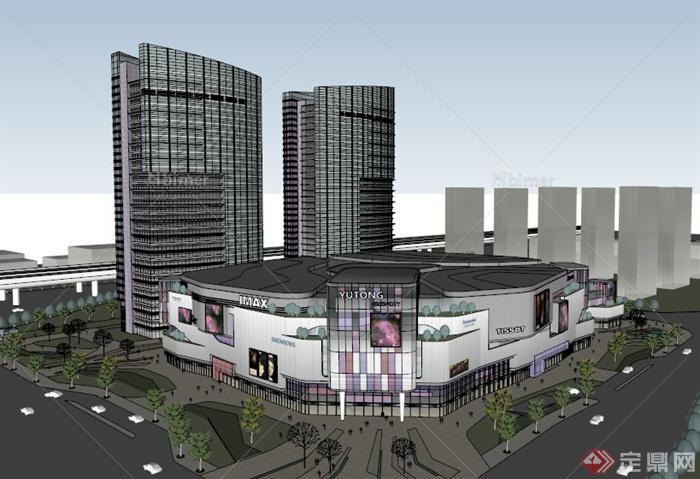 某城市商业中心综合体建筑设计SU模型