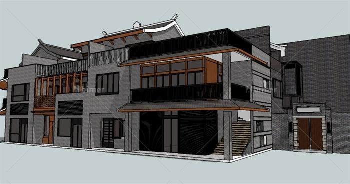 某古建商业建筑设计SU模型