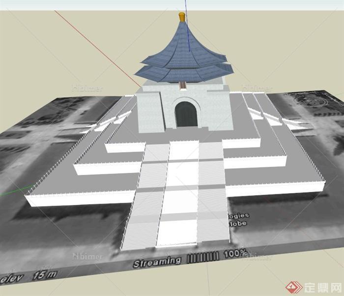 中正纪念堂建筑设计SU模型