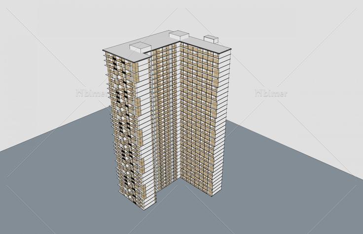 现代高层住宅公寓(47509)su模型下载