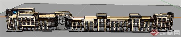 某新古典商业建筑设计SU模型