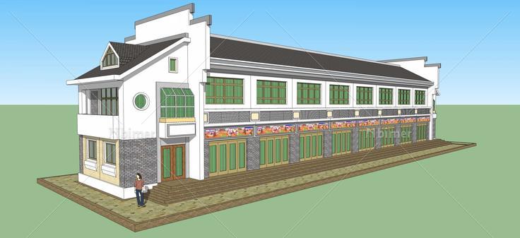 新农村商住楼(49227)su模型下载