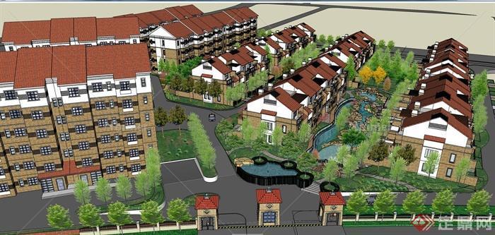 30余套住宅小区规划设计su模型