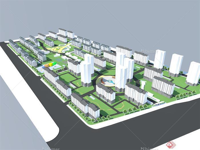 某住宅小区建筑景观规划设计SU模型