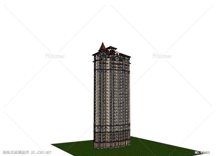 13高层住宅 su模型 3d