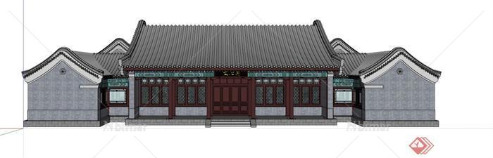 古典中式四合院SU模型