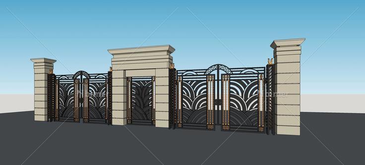 庭院大门(77321)su模型下载