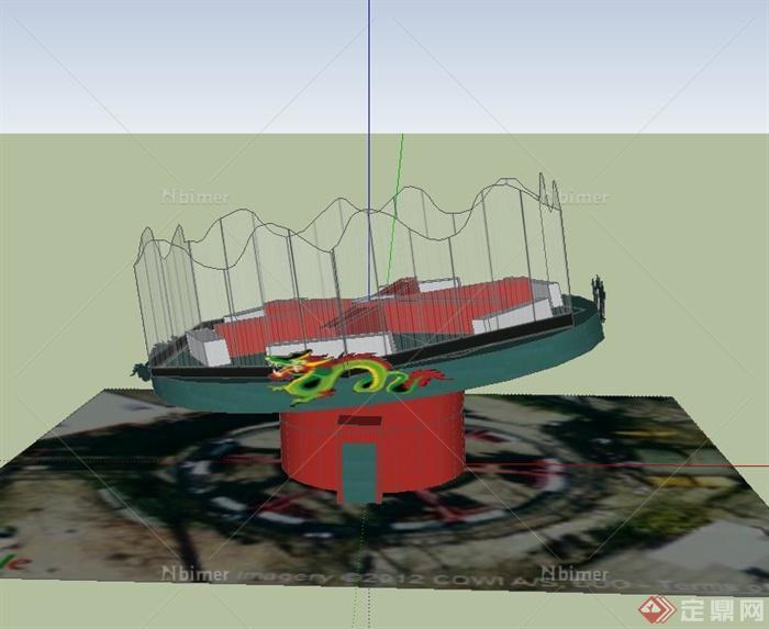 某游乐设施设计SU模型