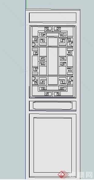 某中式窗花装饰设计SU模型