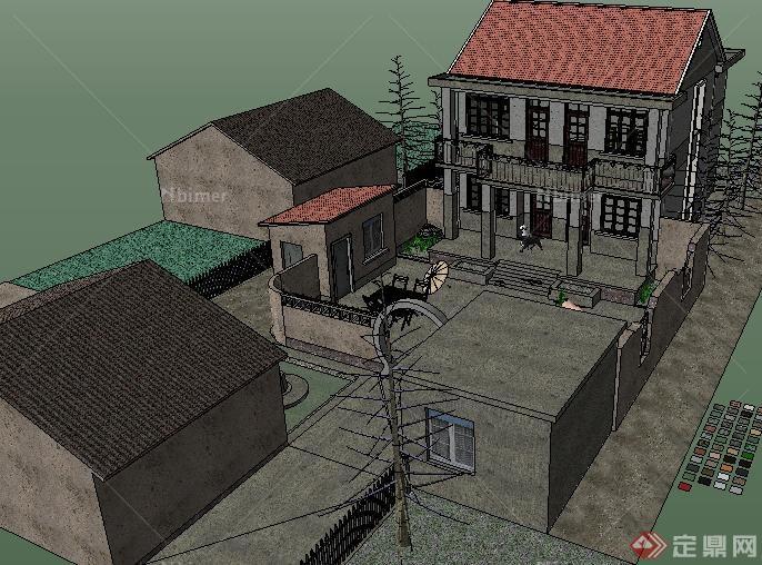 某农村民居民宅建筑设计SU模型