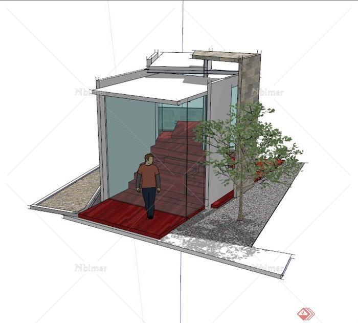 某休息屋建筑设计SU模型