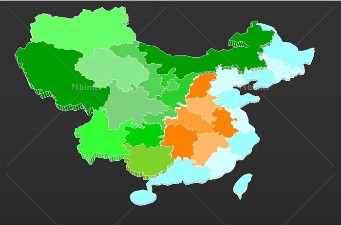 中国地图设计Sketchup模型[原创]