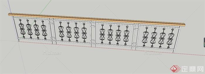 铁艺栏杆设计SU模型