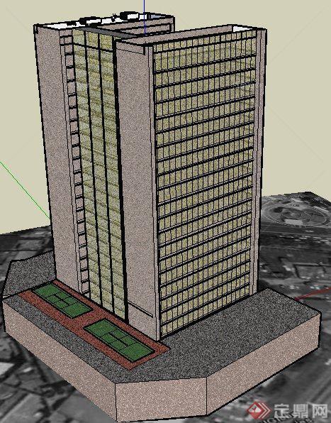 高层酒店建筑su模型