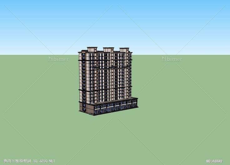 复件住宅建筑00高层住宅 su模型 3d