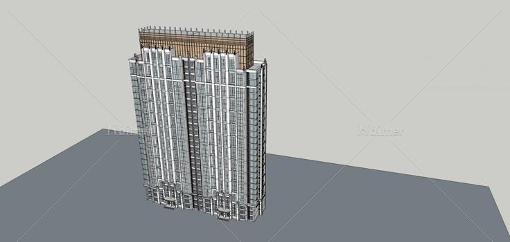 新古典风格高层办公楼(52821)su模型下载