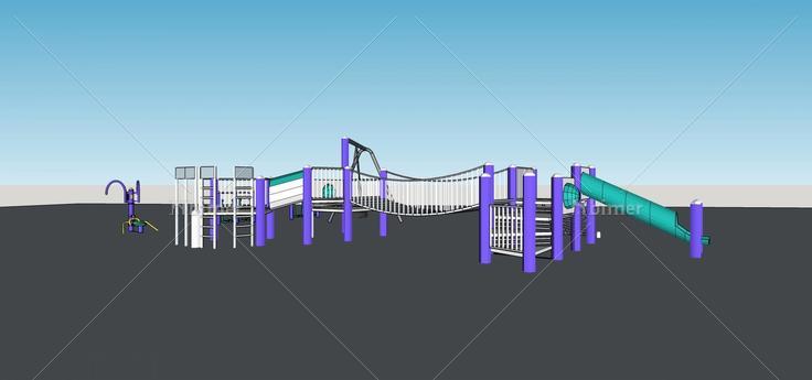 儿童游乐设施及健身器材(70338)su模型下载