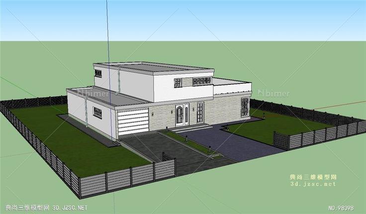 欧式简单的住宅房子SU模型