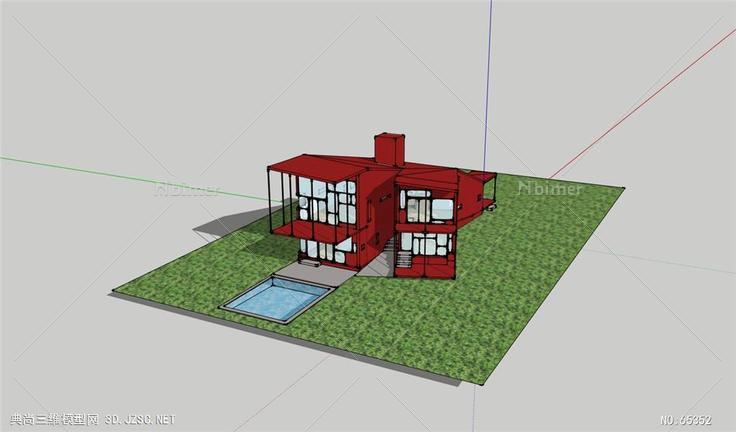 Y住宅斯蒂文·霍尔-住宅su模型