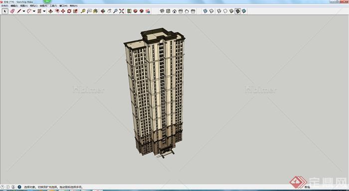 某住宅独栋建筑设计SU模型