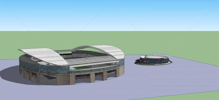 现代风格体育场(44390)su模型下载