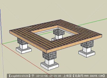 树池座椅模型