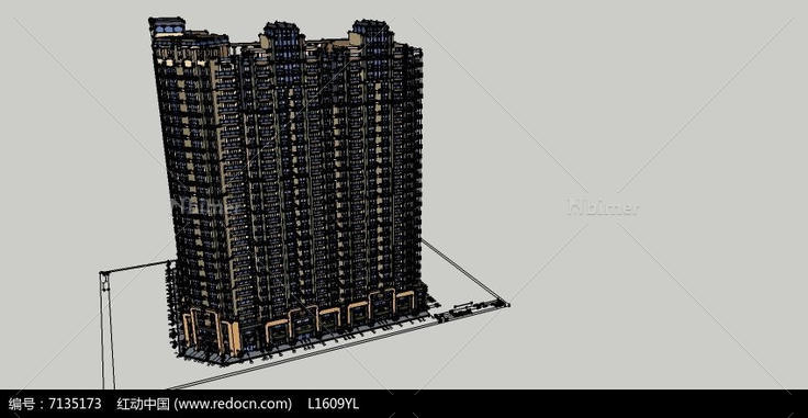 商住宅建筑模型