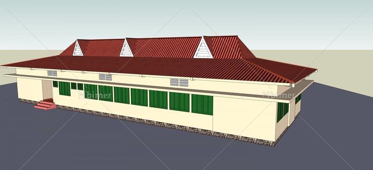 欧式风格宿舍楼(46952)su模型下载