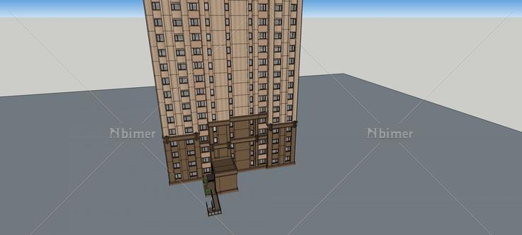 新古典风格高层住宅楼(73977)su模型下载